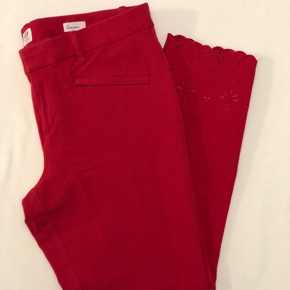 Gap Skinny Ankle Pants With Eyelet 
